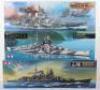 Three Tamiya 1:350 scale warship model kits