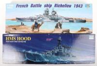 Two Trumpeter 1:350 scale Battleship model kits