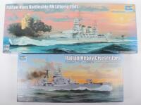 Two Trumpeter 1:350 scale Italian Warship model kits