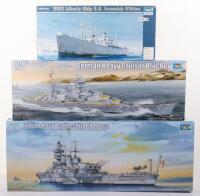Three Trumpeter 1:350 scale Warship model kits, Italian Navy