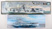 Two Trumpeter 1:350 scale German Warship model kits