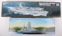 Two Trumpeter 1:350 scale German Warship model kits