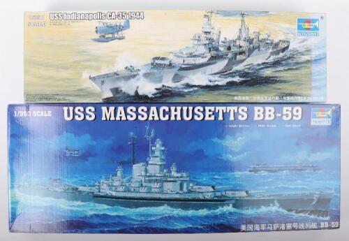 Two Trumpeter 1:350 scale American Warship model kit