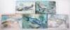 Five Hasegawa Hobby Kits 1:32 scale Fighter Aircraft model kits