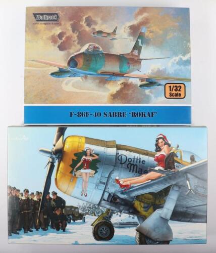 Two 1:32 scale Fighter Aircraft model kits