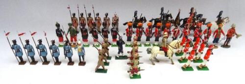 New Toy Soldiers British Indian Troops seven mounted, Tradition, Dorset and Ludhiana Sikh Colour Party at attention in original boxes (Condition Excellent, boxes Very Good) (50)