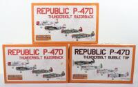 Three Redux Models 1:32 scale Thunderbolt model kits