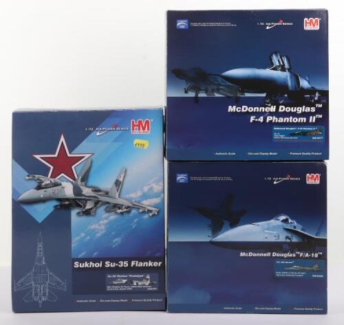 Three Hobby Master 1:72 scale Diecast model Fighter Aircraft