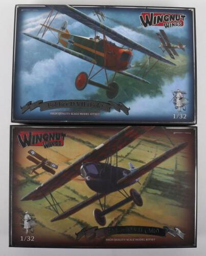 Two Wingnut Wings 1:32 scale W.W.I Fighter Aircraft model kits,
