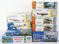Six Eduard and two Revell 1:32 scale Fighter Aircraft model kits