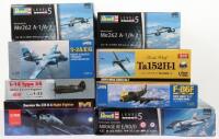 Eight 1:32 scale Fighter Aircraft model kits