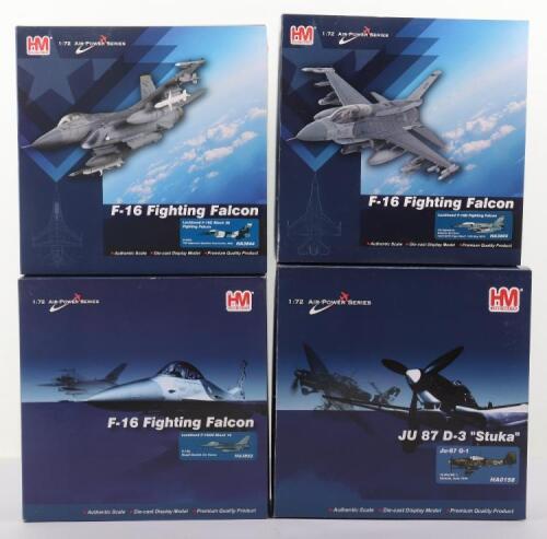 Four Hobby Master 1:72 scale Diecast model Fighter Aircraft