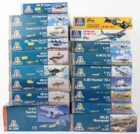 Eighteen Italeri 1:72 scale Fighter Aircraft model kits