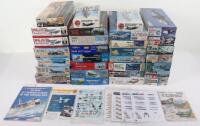Various makes thirty 1:72 scale Jet Fighter Aircraft model kits