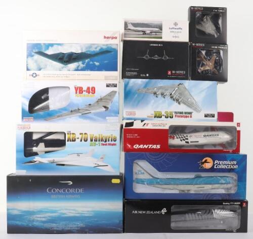 Twelve various 1:200 scale model Aircraft