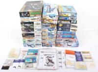 Twenty-four 1:72 scale Thunderbolt, Corsair and other W.W.II Fighter Aircraft