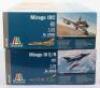 Two Ataleri 1:32 scale Mirage Fighter Jets model kits - 2