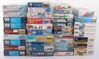 Collection of Forty 1:72 scale Single and Twin Prop Fighter Aircraft model kit