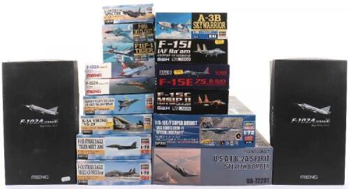 Seventeen 1:72 scale Fighter Jet model kits