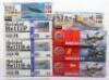 Eight Hasegawa and Airfix 1:72 scale Heinkel He111 Bomber model kits