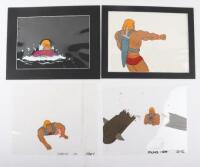 Four Original Vintage He-man MOTU 1980s animation cells