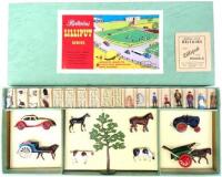 Britains RARE Lilliput set L/7 'Comprehensive set of People, Animals, Vehicles etc.' with leaflet in original box (Condition Excellent, possibly a few additional animals, box Good) 1955 (33)