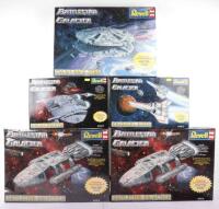 Five Revell Battlestar Galactica boxed model kits