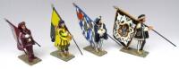 RARE early 60mm King and Country Siena Palio Banner Bearers gloss finish (Condition Excellent) (4)