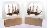 Two Nauticalia wooden scale model ships