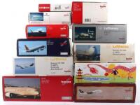 Ten Herpa 1:200 Diecast and Plastic model Passenger Planes