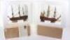 Two Nauticalia wooden scale model ships