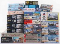 Twenty-five 1:72 scale Fighter Aircraft model kits