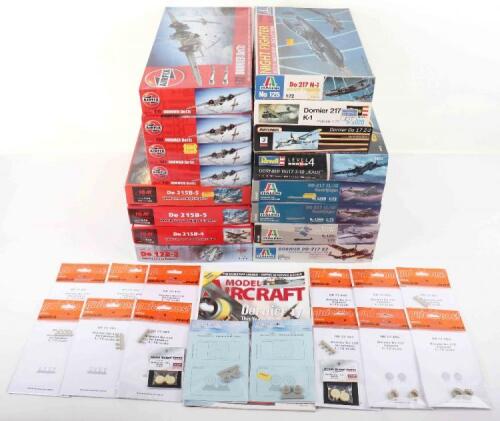 Sixteen 1:72 scale Dornier W.W.II Bomber Aircraft model kits