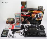 Boxed Sinclair ZX Spectrum + 2 James Bond Video game action pack and ZX spectrum