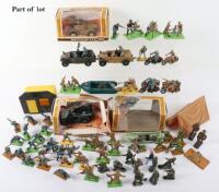 Quantity of Britans plastic military toy soldiers, cowboys & Indians