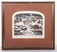 Graham Clarke, coloured etching “December” 266/400 signed