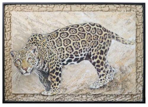 Le Grand, mixed compostion in 3D effect of a leopard,