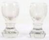 A pair of heavy Masonic glass goblets - 2