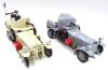 Toy Army Workshop Royal Naval Air Service one closed and one open Rolls Royce Armoured cars, with Commander (Condition Excellent) (3)