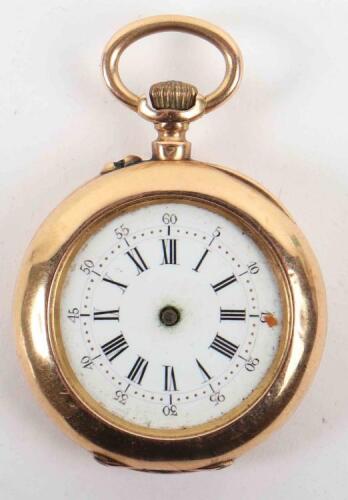 A 19th century gold ladies pocket watch (AF)