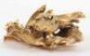 A gold textured brooch by Mauboussin, c 1950, - 3