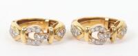A pair of 18ct and diamond earrings