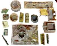 Battlefield Accessories, various Strongpoints Walls, Buildings, Bulwarks and Bastions, various materials (Condition Good) (17)