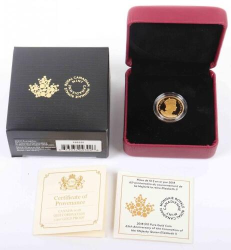 2014 $10 Canada “The Gillick Effigy Gold Maple Leaf Coin” (.999) gold coin, 7.79g