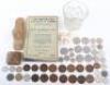 A selection of coins including George III 1806 penny