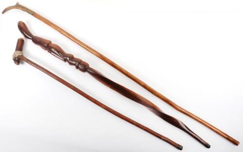 A large antler topped staff