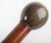 Four walking sticks including a carved ram head - 9