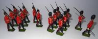 Britains set 7, Royal Fusiliers with Officer, gaiters, tight sling rifle (Condition Good) and set 76, Middlesex Regiment with Officer in original Whisstock box (Condition Good-Fair, officer sword damaged, box Poor) 1923 (16)