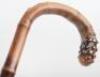 Five walking sticks including a silver banded antler stick with naturalistic body - 5