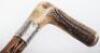 Five walking sticks including a silver banded antler stick with naturalistic body - 12
